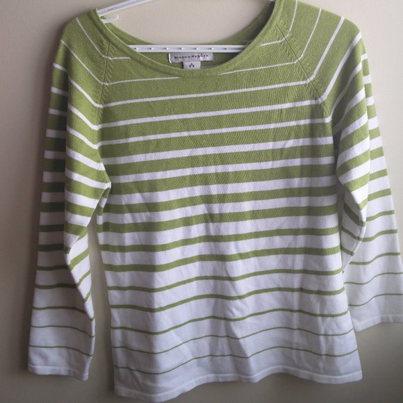 Bianca Nygard Sweater Green and White S - Picture 4 of 8